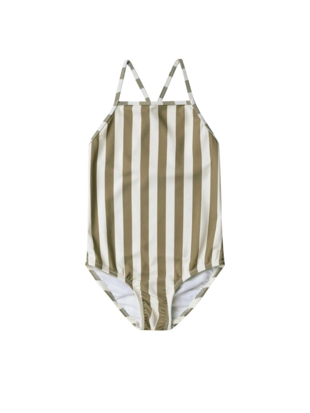 Olive Stripe Sky One-Piece Swim